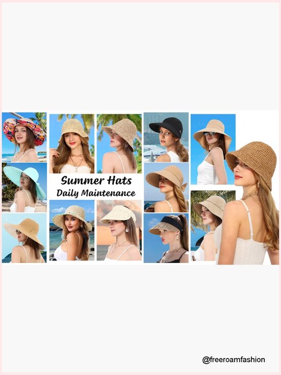 Wide Brim Sun Visor UV Protection Dual Purpose Beach Hat Packable Cap main image 2